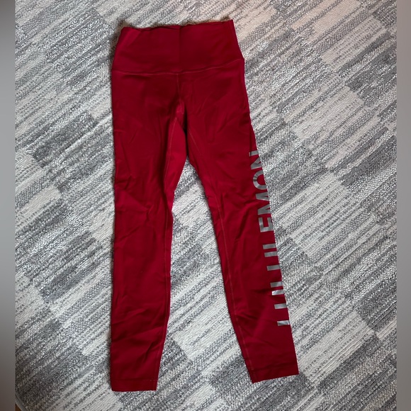 Red Lululemon limited edition leggings - Picture 2 of 5